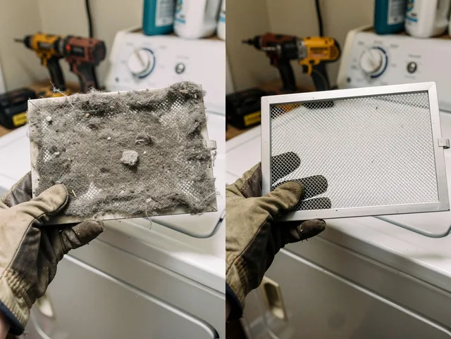 Professional lint trap cleaning by Garden City Dryer Vent Cleaning in Garden City