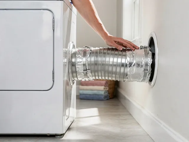 Professional dryer vent hose installation by Garden City Dryer Vent Cleaning in Garden City