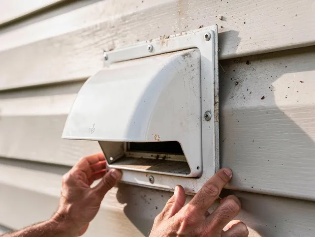 Garden City Dryer Vent Cleaning technician delivering thorough residential dryer vent cleaning service in Garden City